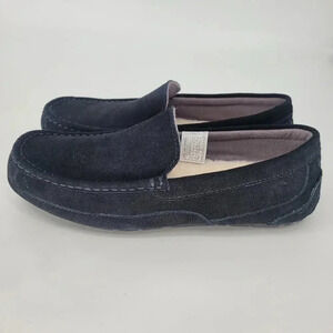 NEW Ugg black Alder Faux Shearling Lined Suede Slipper all season size 10